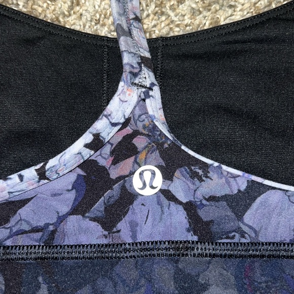 Lululemon Flow Y Bra Nulu Nightfall Blossom Multi Flow Y Loungline Bra Size 4 - Picture 8 of 9